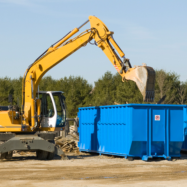 are there any restrictions on where a residential dumpster can be placed in Denison